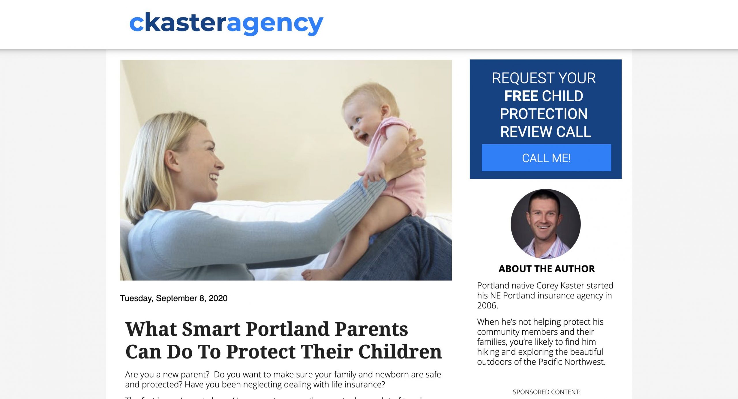 life insurance advertorial example